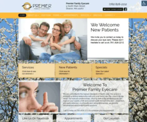 Premierfamilyeyecare.com(Premier Family Eyecare) Screenshot