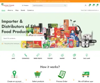 Premierfoods.ca(Premier Foods Distribusion Canada) Screenshot