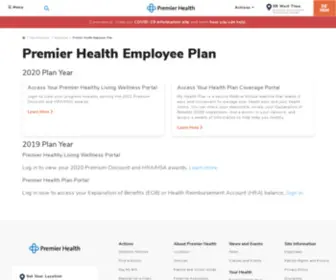 Premierhealthyliving.org(Premier Health Employee Plan) Screenshot