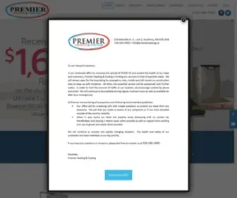 Premierheating.ca(Premier Heating & Cooling) Screenshot