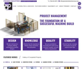 Premierindustriescorp.com(Expert Custom Automation Machinery Designer & Manufacturer) Screenshot