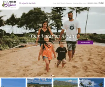 Premierkauai.com(Premier Kauai Vacation Rentals) Screenshot