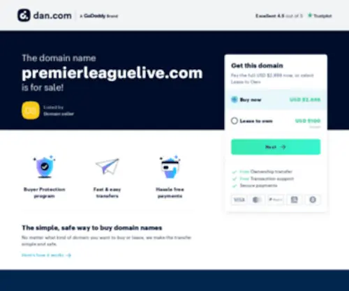 Premierleaguelive.com(Buy and Sell Domain Names) Screenshot