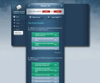 Premierleaguepredictions.com(Premier League Predictions) Screenshot