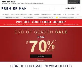 Premierman.com(Great Value Men's Clothing to 5XL) Screenshot