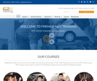 Premiermot.co.uk(Become a qualified MOT Tester with Premier MOT Training) Screenshot