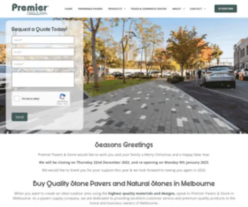 Premierpavers.com.au(Premier Pavers & Stone Suppliers) Screenshot