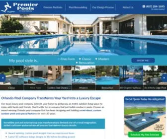 Premierpoolsofcentralfl.com(Pool Company) Screenshot