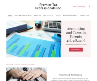 Premiertax.ca(Premier Tax Professionals Inc) Screenshot