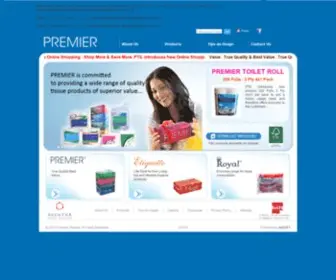 Premiertissues.com(Premier Tissues) Screenshot