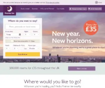 Premiertravelinn.com(Premier Inn Hotels) Screenshot