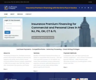 Preminsco.com(Insurance Premium Financing) Screenshot