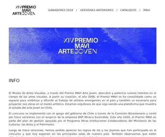 Premioartejoven.cl(Premio Mavi Arte Joven) Screenshot