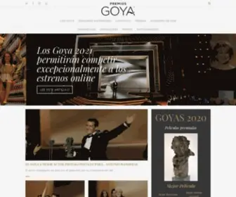 Premiosgoya.com(Premios Goya 2020 Premios Goya) Screenshot