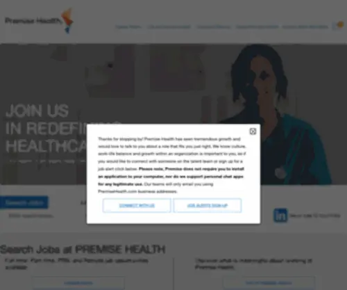 PremisehealthJobs.com(Working at Premise Health) Screenshot