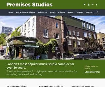 Premisesstudios.com(Premises Recording & Rehearsal Studios in London) Screenshot
