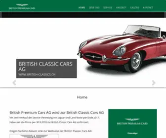 Premium-Cars.ch(British Classic Cars AG) Screenshot