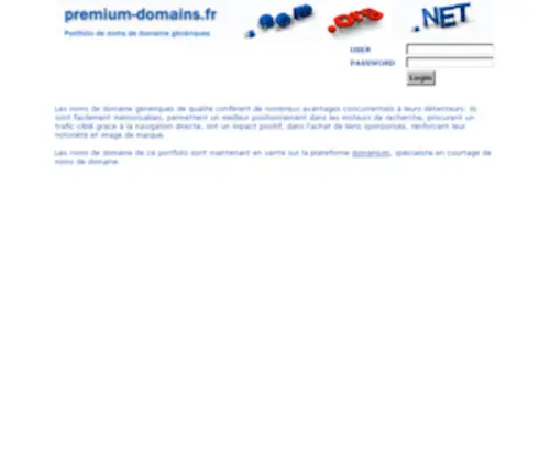 Premium-Domains.fr(Premium Domains) Screenshot