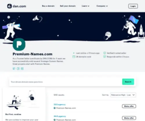 Premium-Names.com(Premium Names) Screenshot