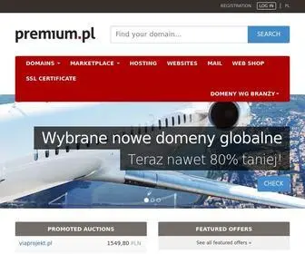 Premium.pl(Największa polska giełda domen internetowych. Najniższe ceny przedłużenia. Nie zastanawiaj się) Screenshot