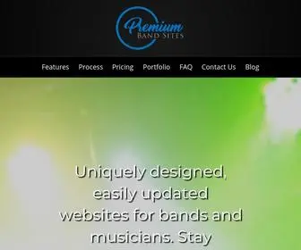 Premiumbandsites.com(Websites for bands and musicians) Screenshot