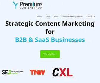 Premiumcontentshop.com(SaaS and B2B Content Marketing Agency (High) Screenshot