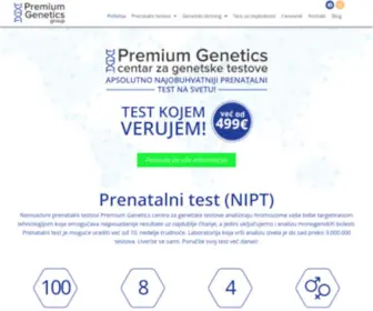 PremiumGenetics.rs(Premium Genetics neinvazivni prenatalni test (Veracity i VERAgene)) Screenshot