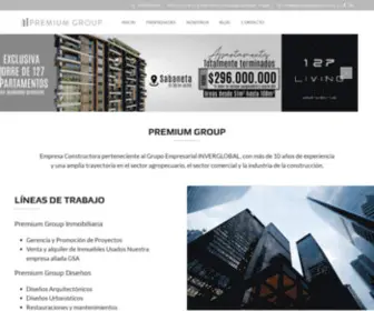 PremiumGroup.com.co(Empresa Constructora perteneciente al Grupo Empresarial INVERGLOBAL) Screenshot