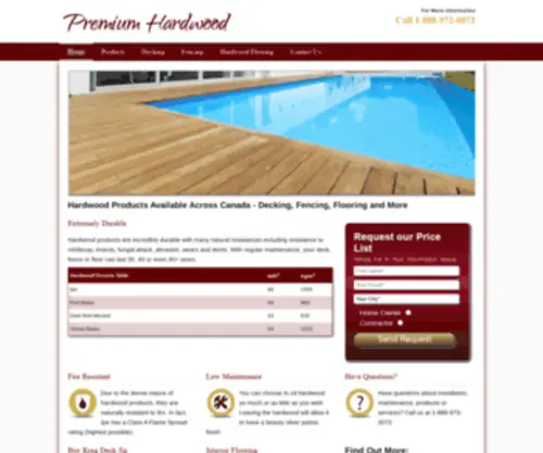 Premiumhardwood.ca(Decking) Screenshot