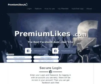 Premiumlikes.com Screenshot