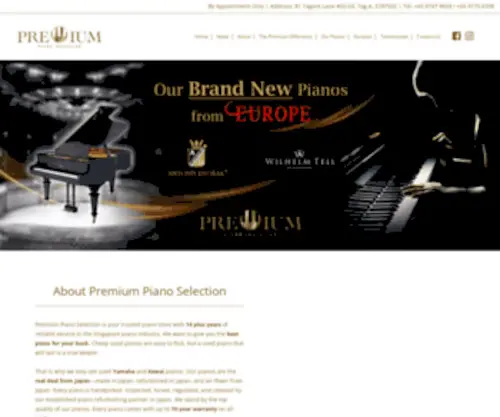 Premiumpianoselection.com(Premium Piano Selection) Screenshot