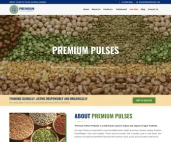 Premiumpulses.com(Premium Pulses Products) Screenshot