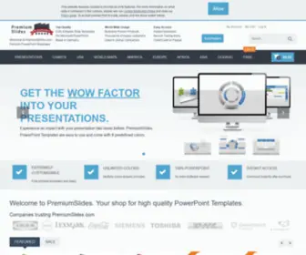 Premiumslides.com(Templates, editable Maps & Slides for PowerPoint Presentations) Screenshot