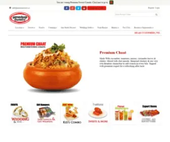 Premiumsweets.ca(Premium Sweets functions under Canadian management and) Screenshot