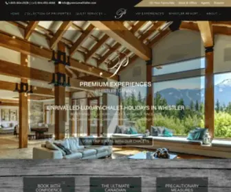 Premiumwhistler.com(Whistler Luxury Chalets and Vacation Rentals with VIP Chalet Services) Screenshot