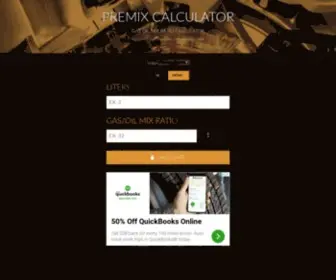 Premixcalculator.com(Premix Calculator) Screenshot