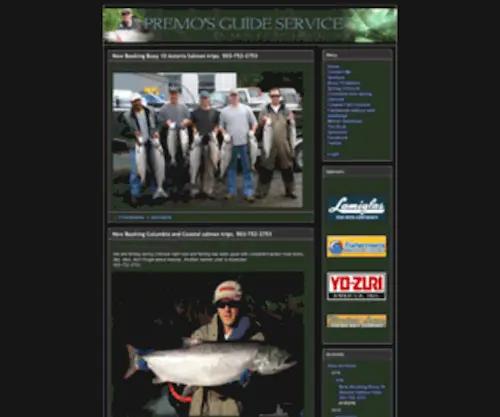 Premofishing.com(Oregon Fishing Guide Service Specializing in Salmon and Stealhead) Screenshot