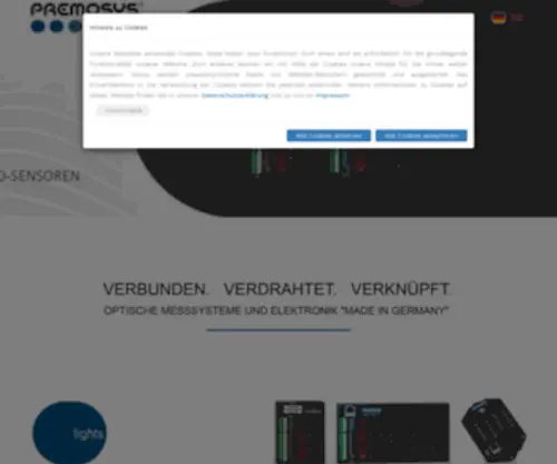 Premosys.de(Lichtmessung Farberkennung optische Qualitätssicherung) Screenshot
