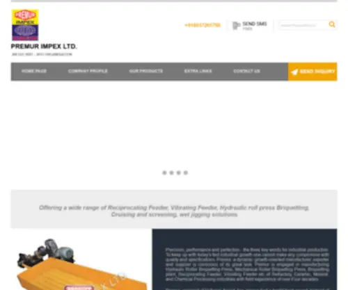 Premurmachines.co.in(PREMUR IMPEX LTD) Screenshot