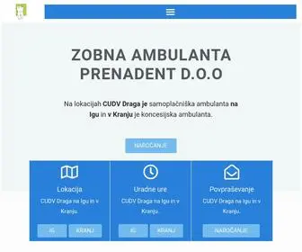 Prenadent.si(Zobna ambulanta Prenadent) Screenshot