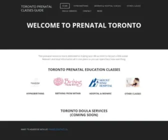 Prenataltoronto.com(Toronto Prenatal Classes Guide) Screenshot
