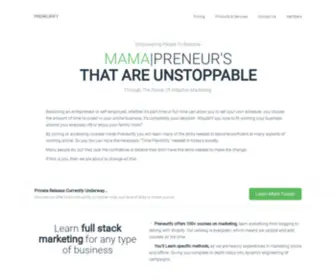 Preneurify.com(Empowering Entrepreneurs from the startup to the exit) Screenshot