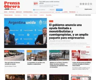 Prensaobrera.com(Prensa Obrera) Screenshot