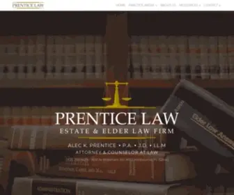 Prenticelaw.com(Alec K. Prentice) Screenshot