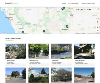 Prenticeproperties.com(Mobile home communities in the South West) Screenshot