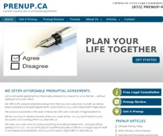 Prenup.ca(Canada's leading site on prenuptial agreements) Screenshot