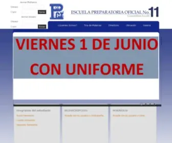 Prepa11.mx(Escuela Preparatoria Oficial Núm) Screenshot