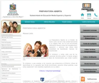 Prepaabiertanl.edu.mx(Preparatoria) Screenshot