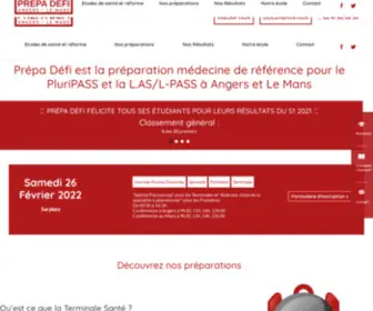 Prepadefi.fr(Prépa Médecine à Angers/Le Mans) Screenshot