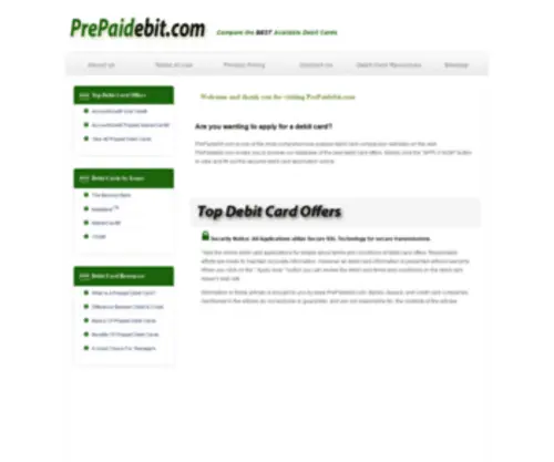 Prepaidebit.com(Prepaid Debit) Screenshot